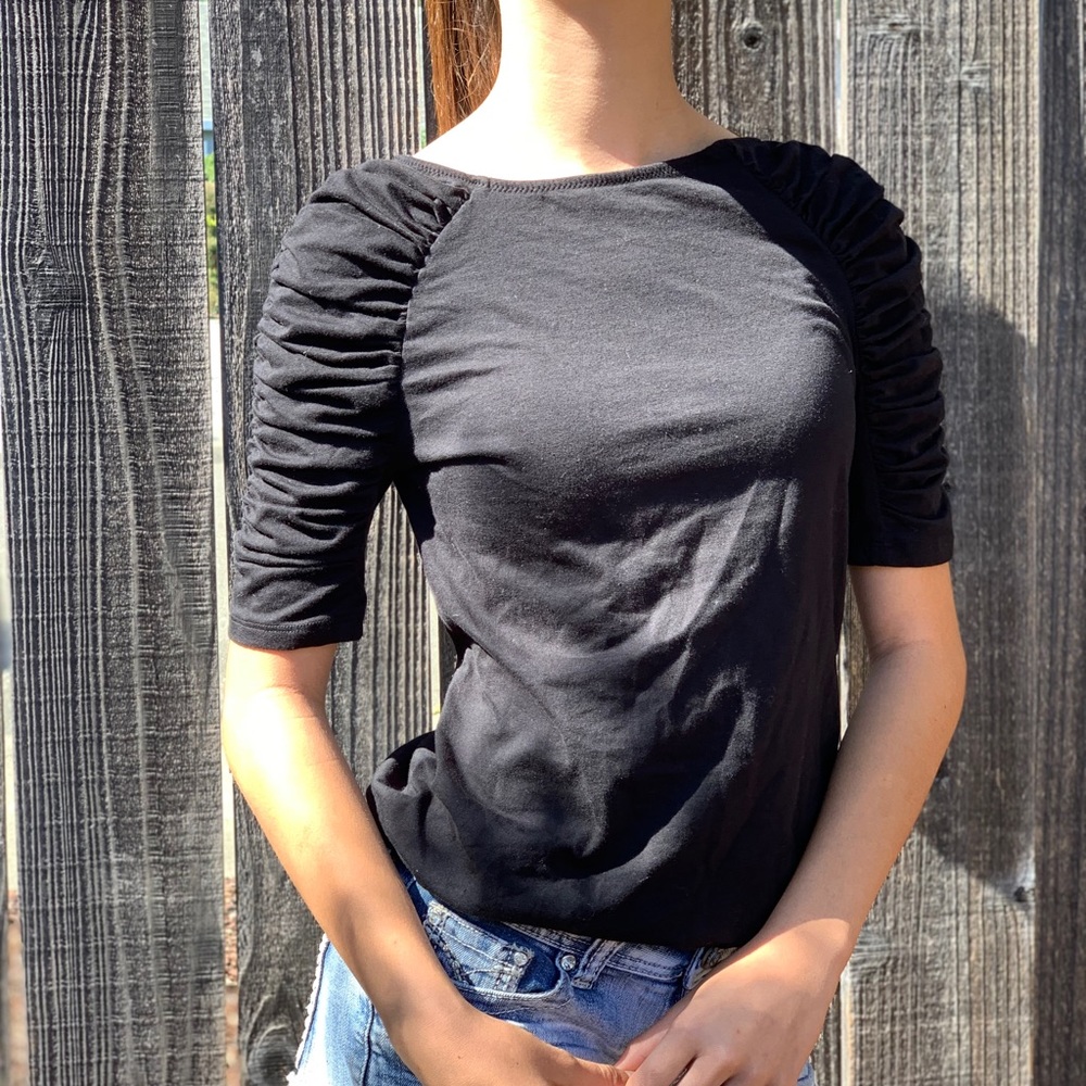 H&M Ruffled Sleeve Shirt
